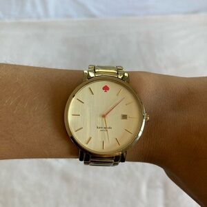 Kate Spade Gold Watch with Red Accent